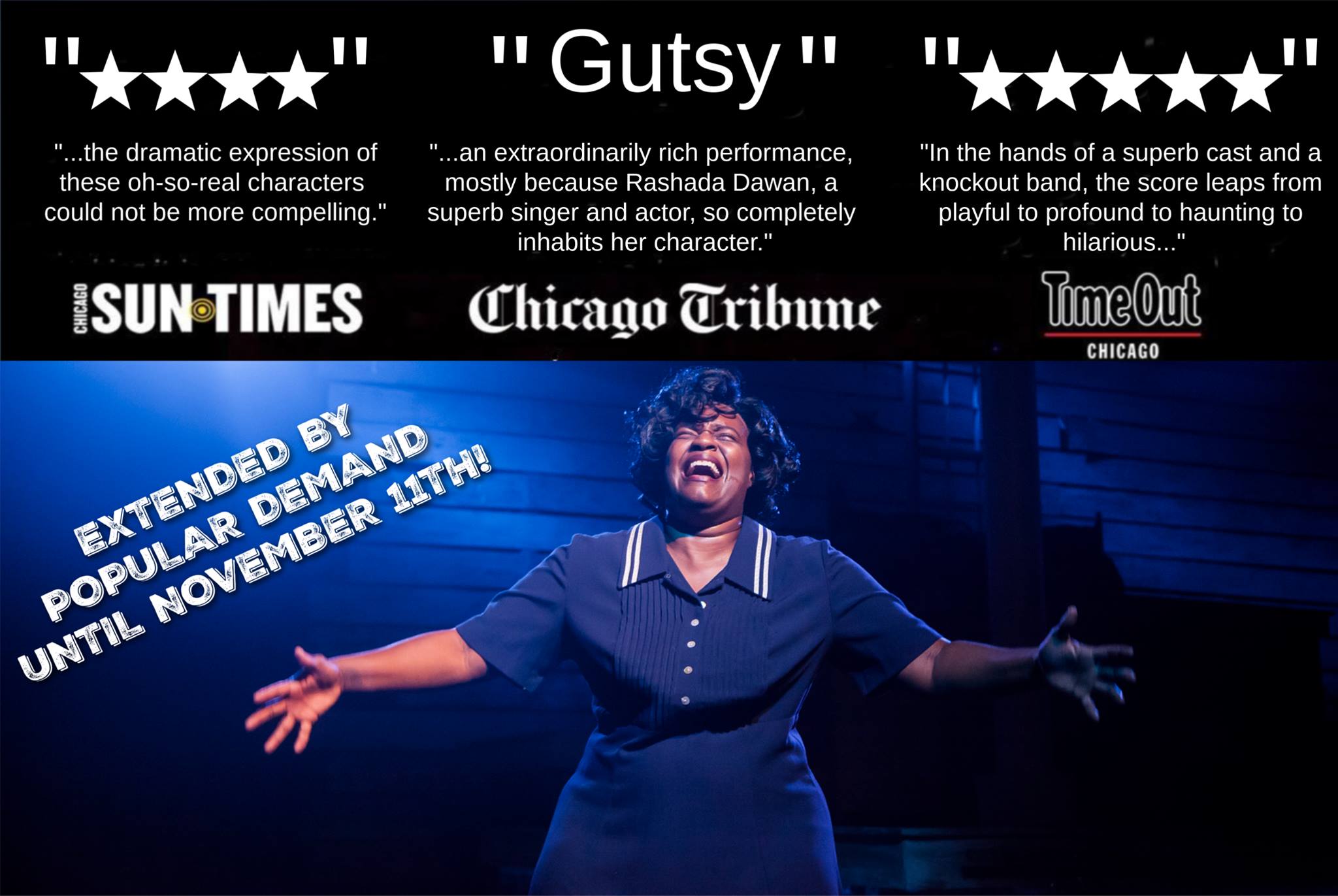 Caroline, or Change press collage featuring Rashada Dawan